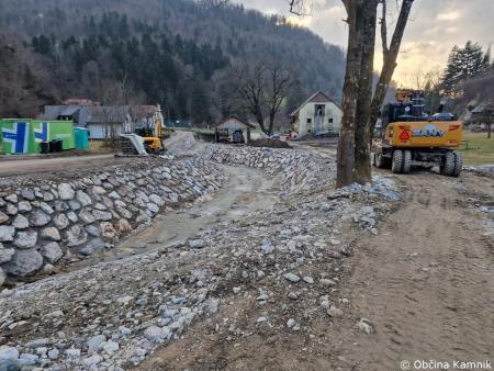 Sanacijska obnova vodotokov in hudournikov po poplavah na Krivčevem (4)